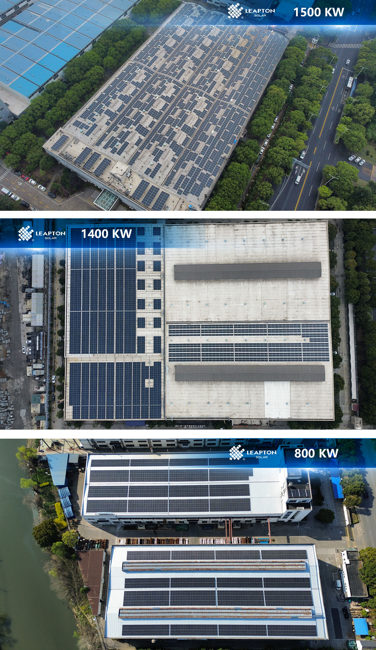 El equipo EPC de Leapton Energy en China construye plantas fotovoltaicas distribuidas de 3,7 MW para CNNC Technology, generando más de 4 millones de kWh en el primer año
